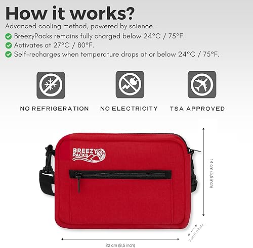 Miniatura 9 de Estuche de viaje para enfriador de insulina  Estuche de transporte EpiPen  Estuche de viaje de insulina aprobado por la TSA  Recarga automática, sin