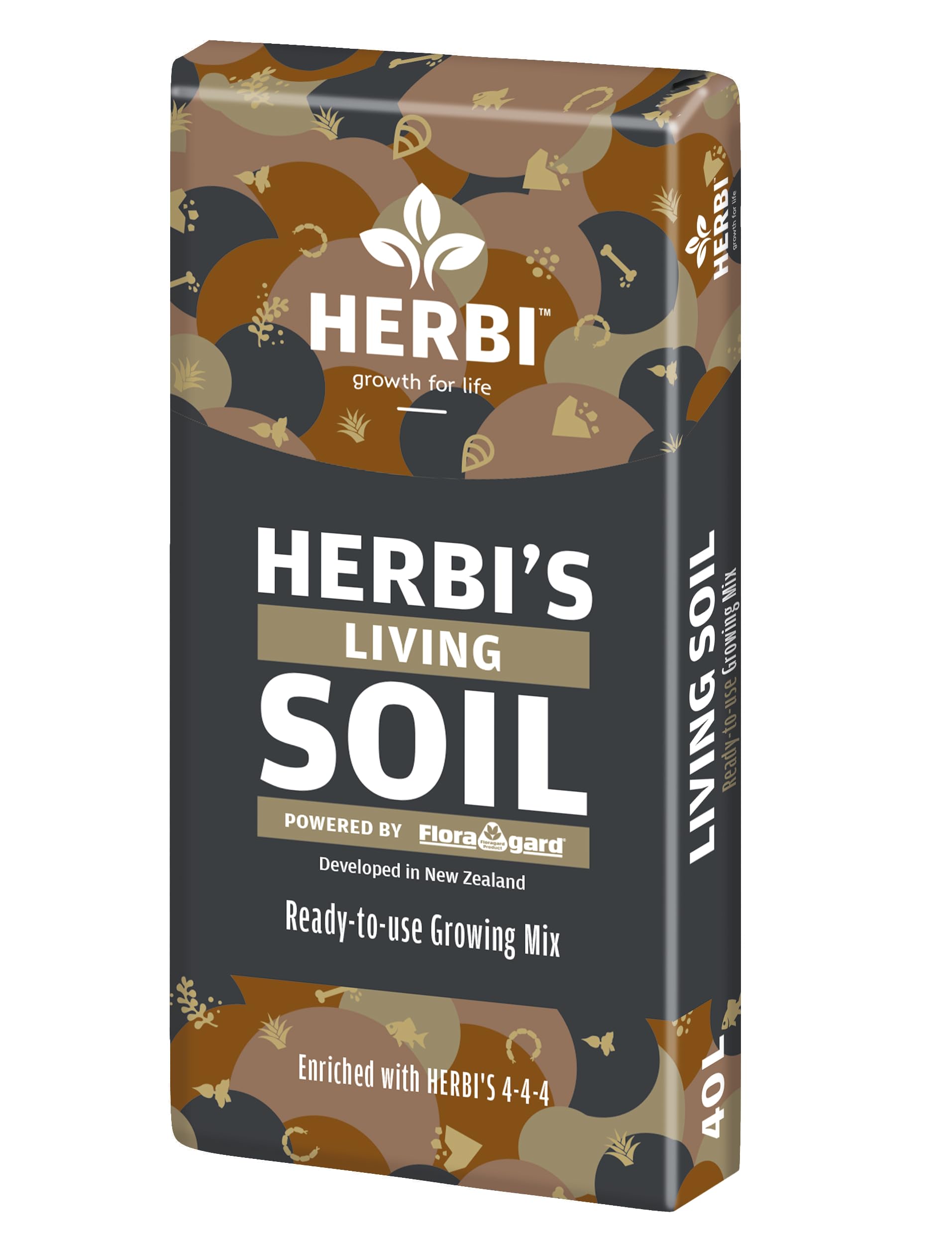 Herbis Living Soil 40 L – aktivierte Bio-Growerde mit mikrobiell belebtem Bodenleben – ideal für Indoor & Outdoor Grow – fördert Starke Wurzeln & gesundes, organisches Pflanzenwachstum