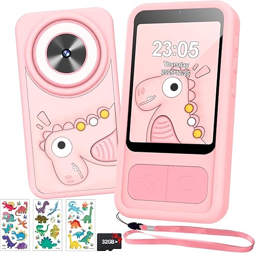 Kids Phone, Dinosaur Kids Smart Phone Toys for 3, 4, 5, 6, 7, 8 +Year Old Girls 