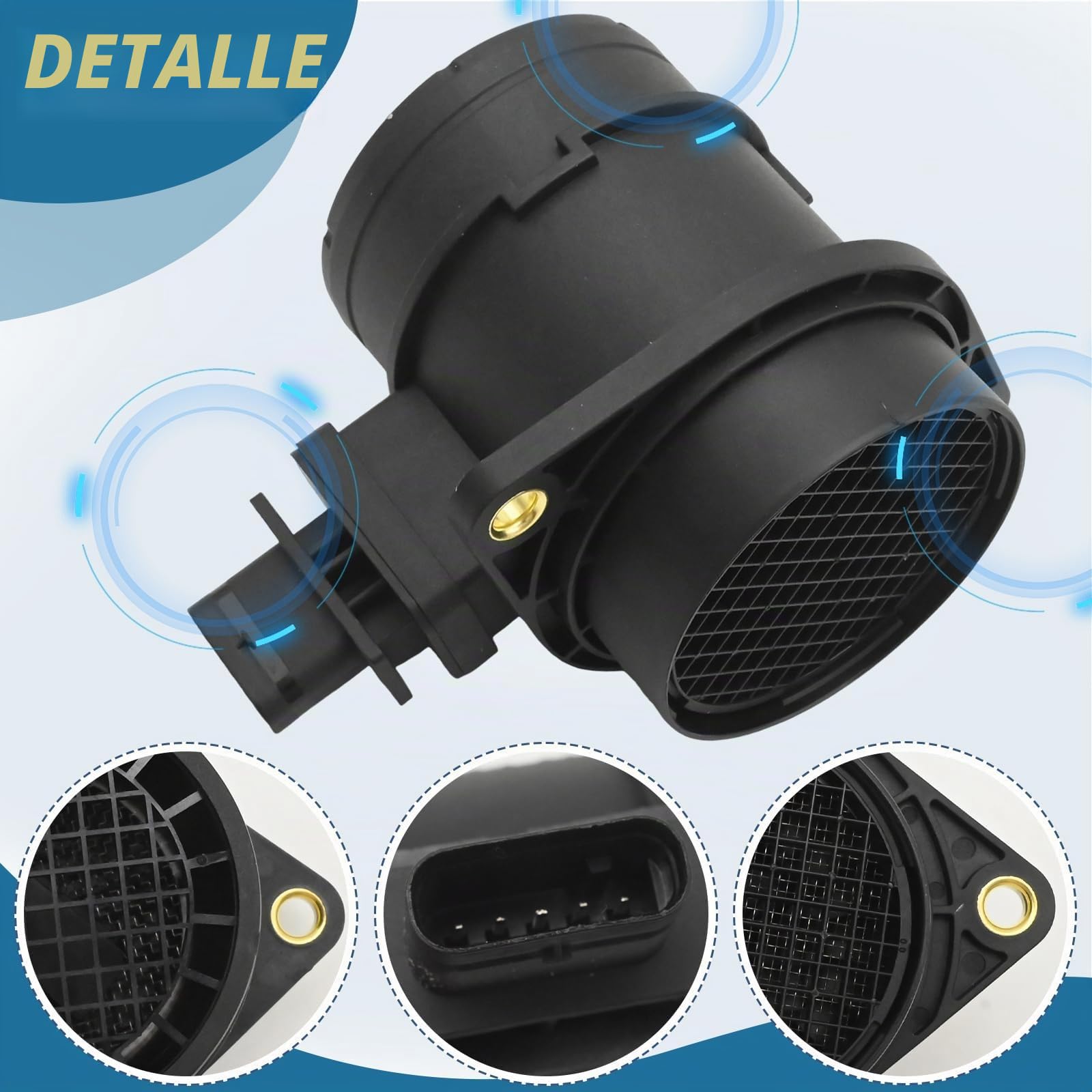 Medidor de flujo de aire masivo para automóvil, sensor MAF, sensor de flujo de aire automotriz, repuesto para HYUNDAI Matrix 1.5 CRDi 04-10 Getz 1.5 CRDi 05-09, sustituye a 28164-2A401