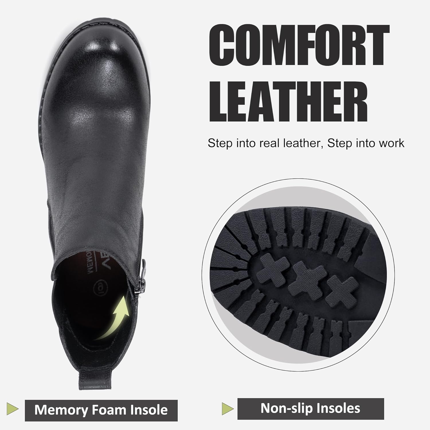 Vepose Women’s Ankle Chunky Heeled Boots Platform Chelsea Retro Short 999 Booties with Zipper - Image 5