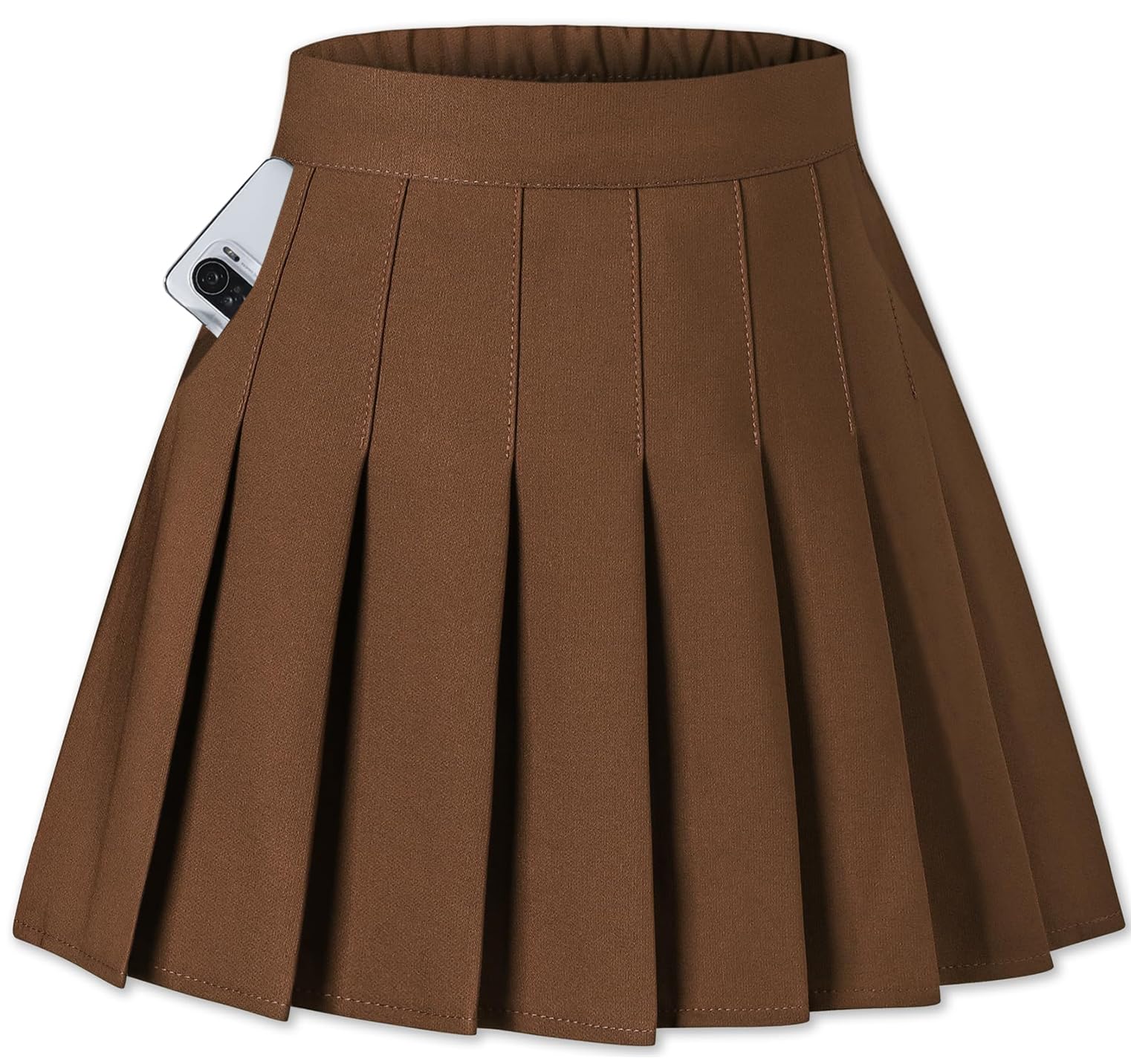 SANGTREE Falda plisada para niñas y mujeres, falda de uniforme con cintura elástica, 2 años - US 4XL
