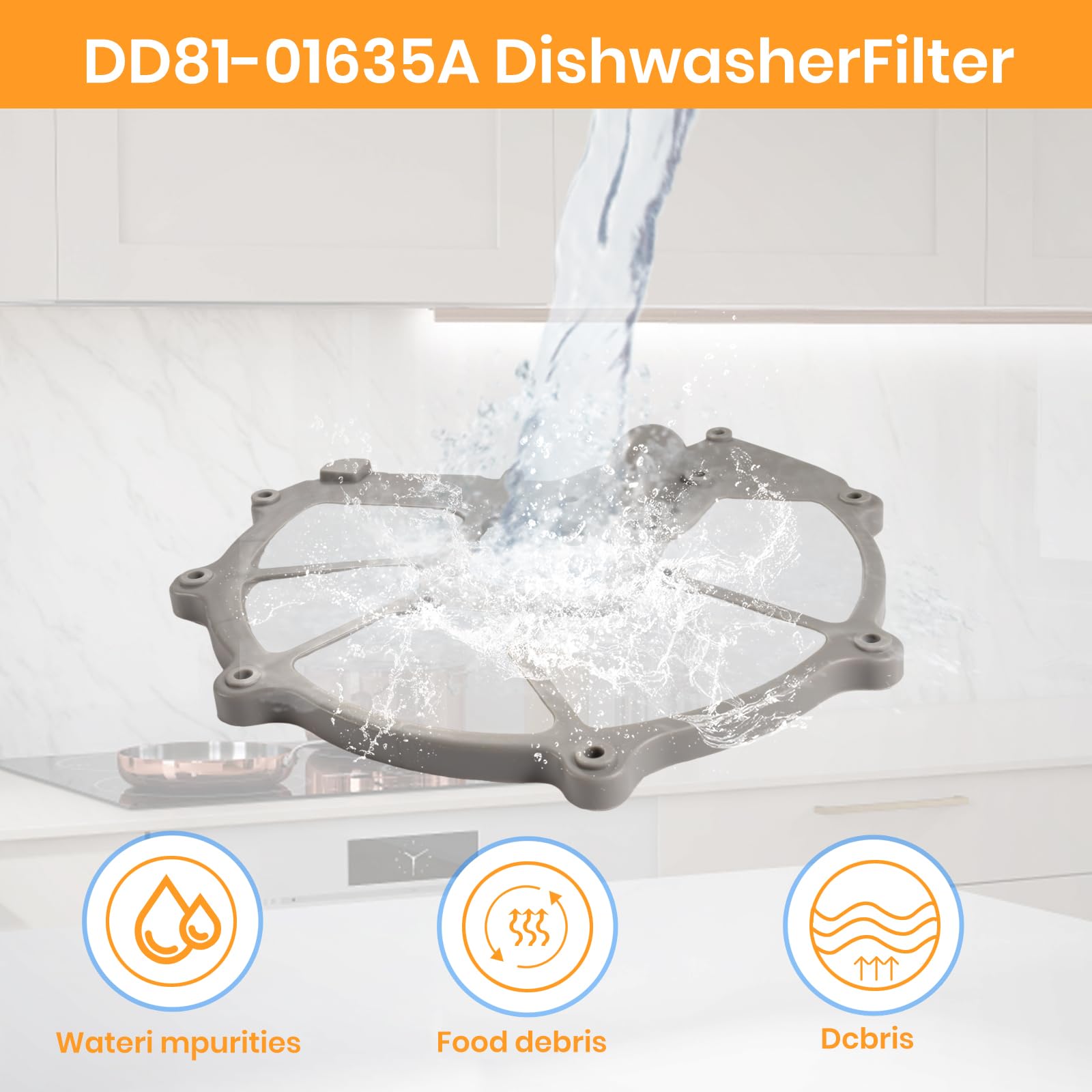 DD81-01635A (DD63-00104A) Sam-sung Filtr siatkowy do zmywarki "wersja garbowa" - kompatybilny ze zmywarką Samsung (OEM)