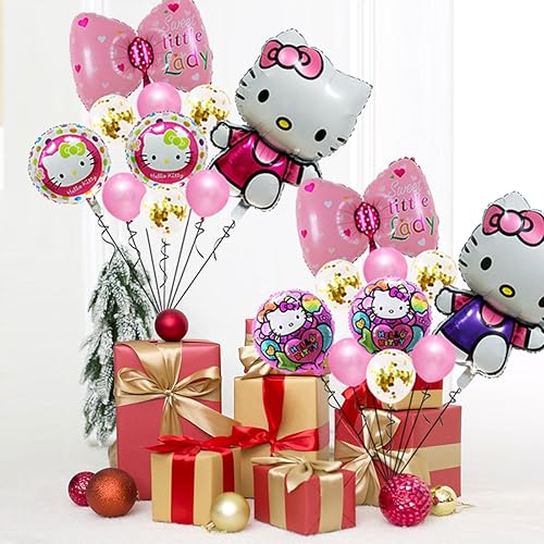 Miniatura 6 de 20 globos de fiesta Kawaii, bonitos globos de fiesta para niños, suministros de fiesta temática de anime de dibujos animados para decoración de