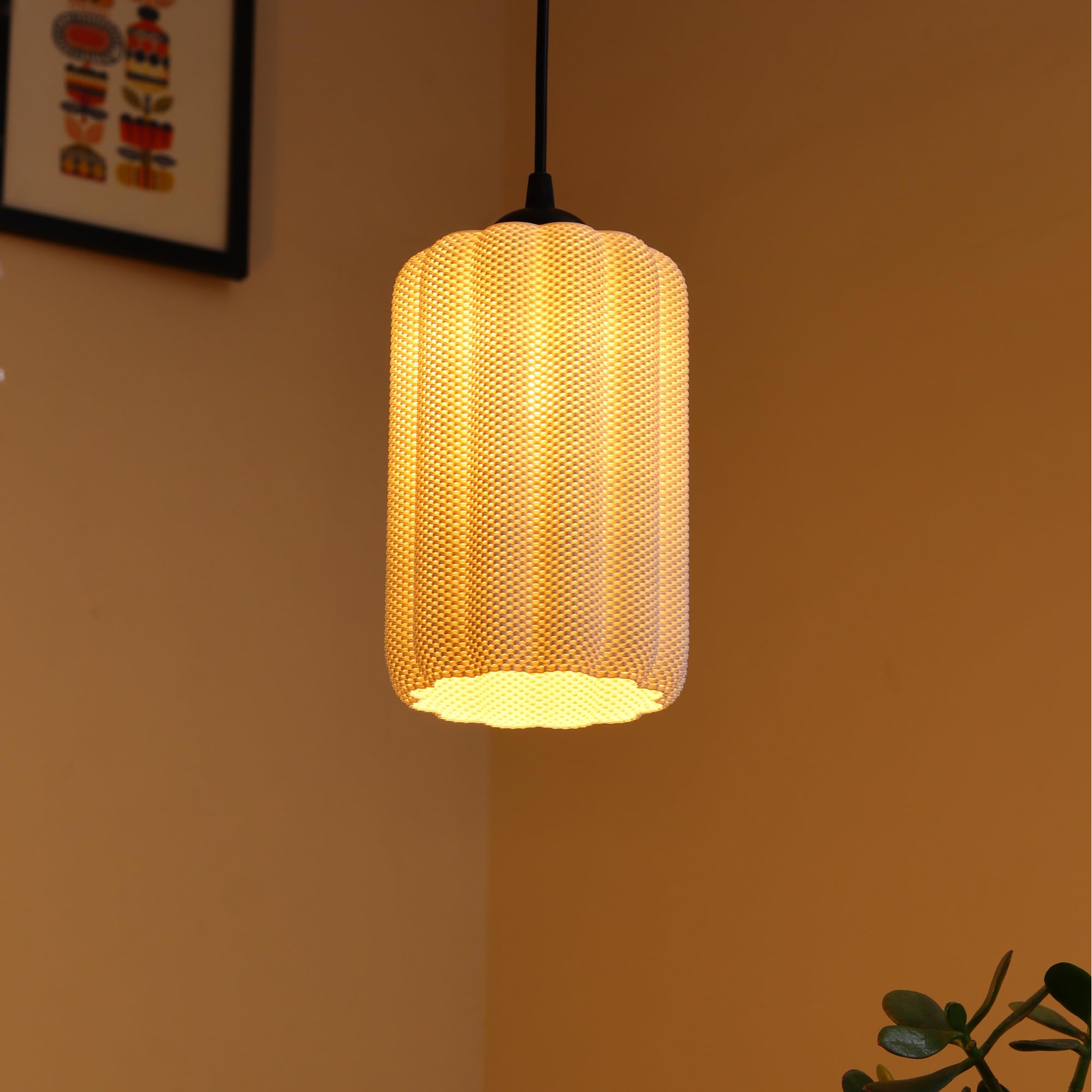 Carla Pendant Light | Natural White | Medium Size | Decorative Ceiling Lamp for Home, Office & Restaurant-image-25