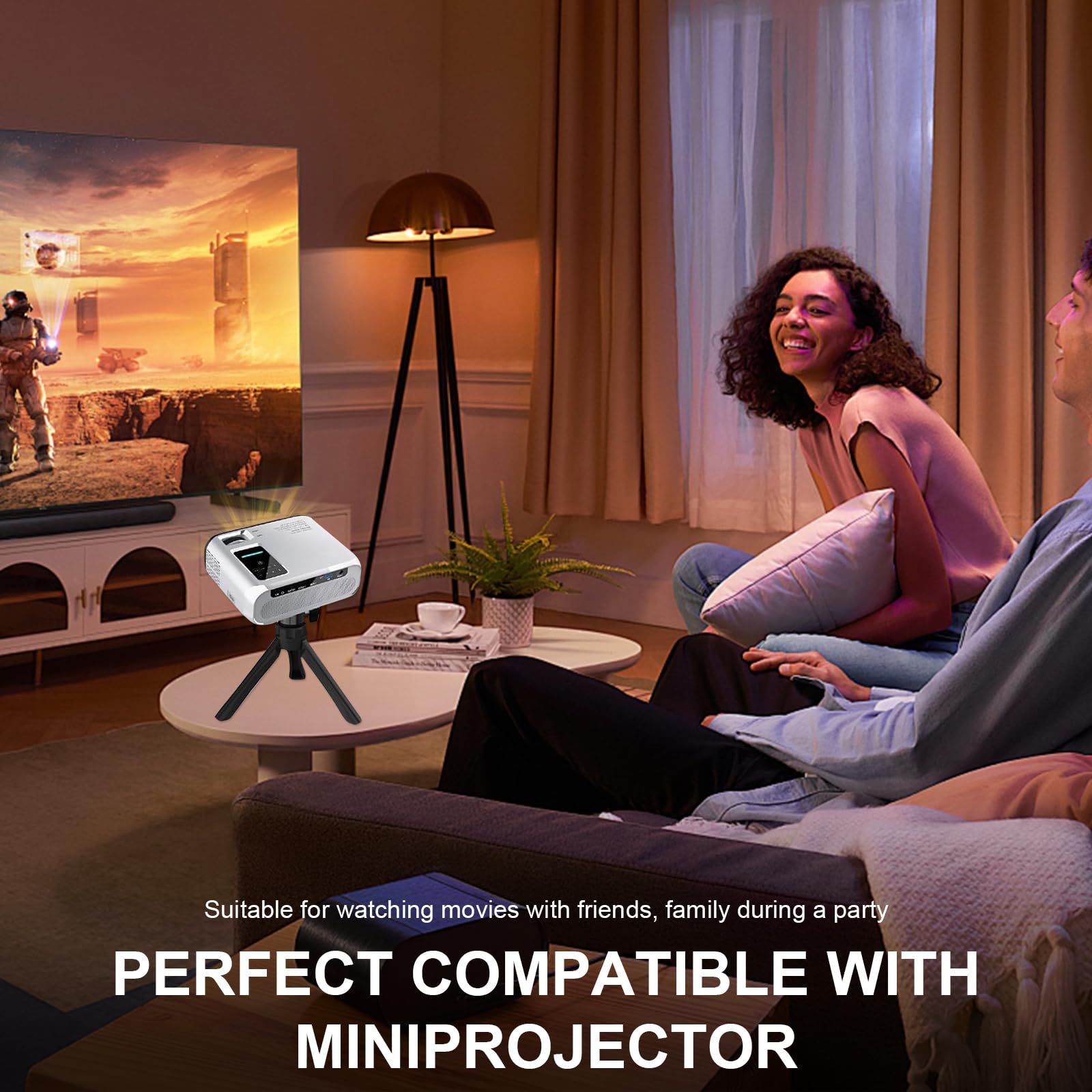 Treppiedi Da Tavolo Benaton Per Proiettore - Mini Tripod Con Testa A Sfera 360°, Altezza 20cm - Foto 9