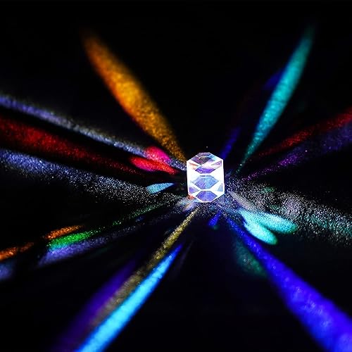 Miniatura 11 de Mini cubo prisma de cristal K9, cristal óptico RGB dispersión prisma X-Cube para enseñanza de física, decoración de arte, accesorios de fotografía