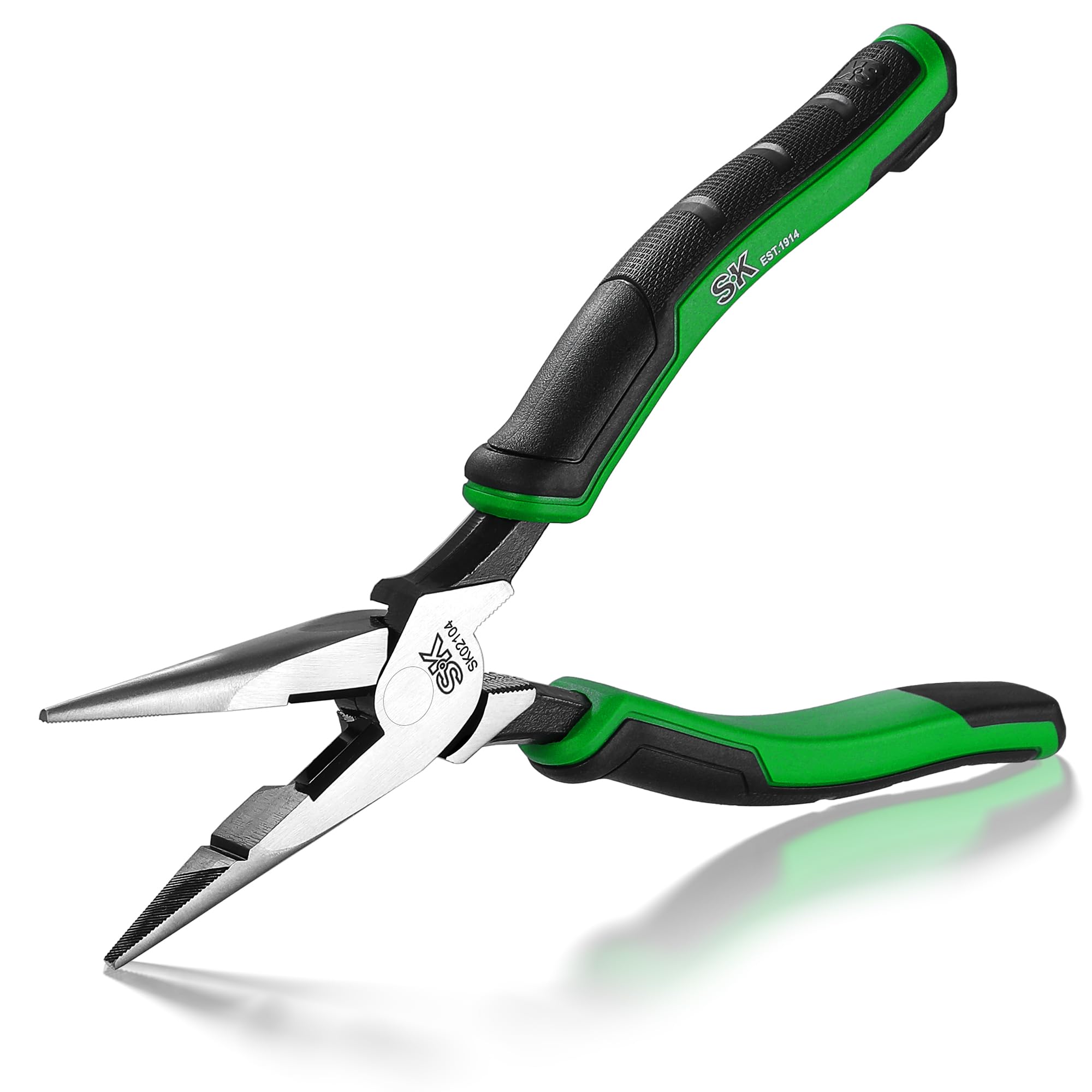 8-Inch Long Nose Pliers, Needle Nose Pliers, High Carbon Steel, Ergonomic Anti-slip Handle for Comfortable Grip