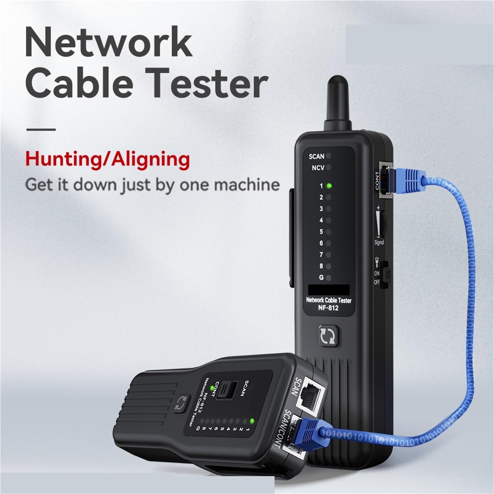 Tester per cavi di rete, Tester Per Cavi Di Rete, RJ45 RJ11, Rilevatore, Continuità 100 V, Strumenti