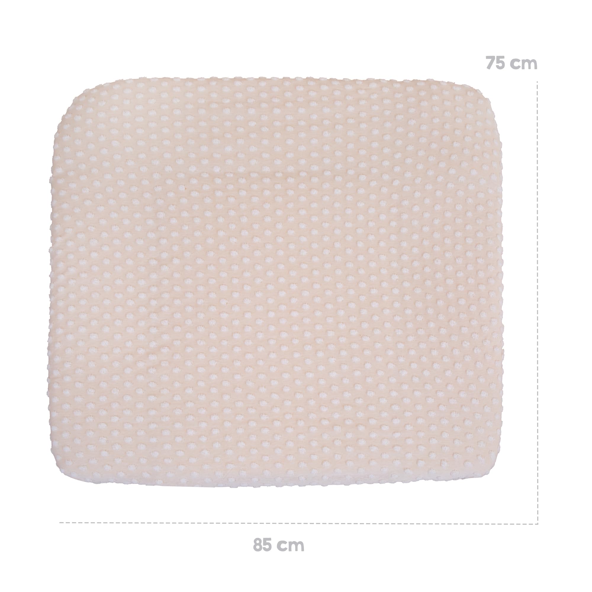 roba Coprimaterassino Fasciatoio Frosty Almond - 75 x 85 cm - Elastico - Traspirante - Morbido - Cotone BIO - Certificato GOTS e Oeko-Tex - Beige