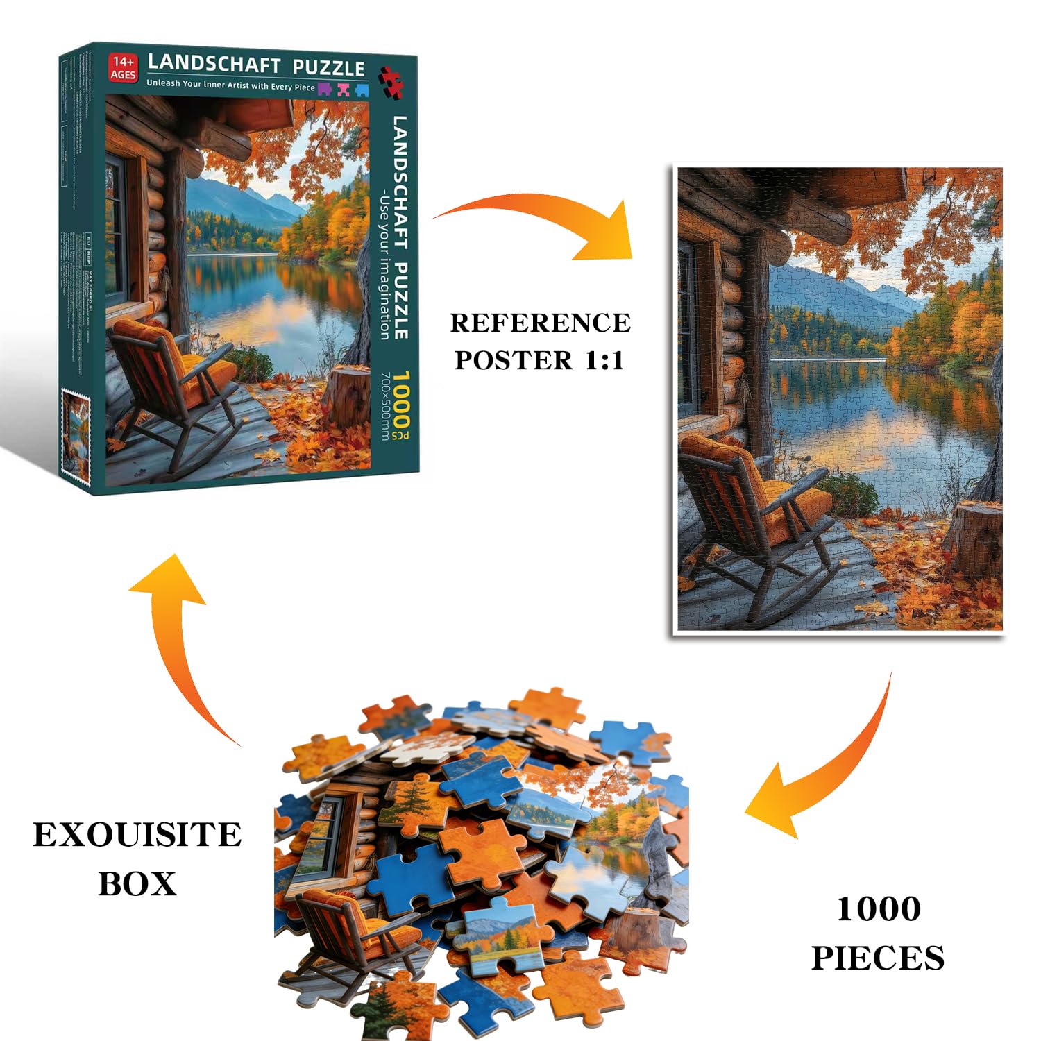 Puzzle 1000 Pezzi Ledeak Per Adulti E Ragazzi - Mappa Antica, 70x50 Cm - Giochi Da Tavolo Rilassanti E Intelligenti - 5