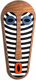 MODERN BOIS ART African Mask Wall Sculpture, Wood Wall Hanging, 3D Wall Art, Large Wooden Wall Art, Living Room Art, Offic... Price In India