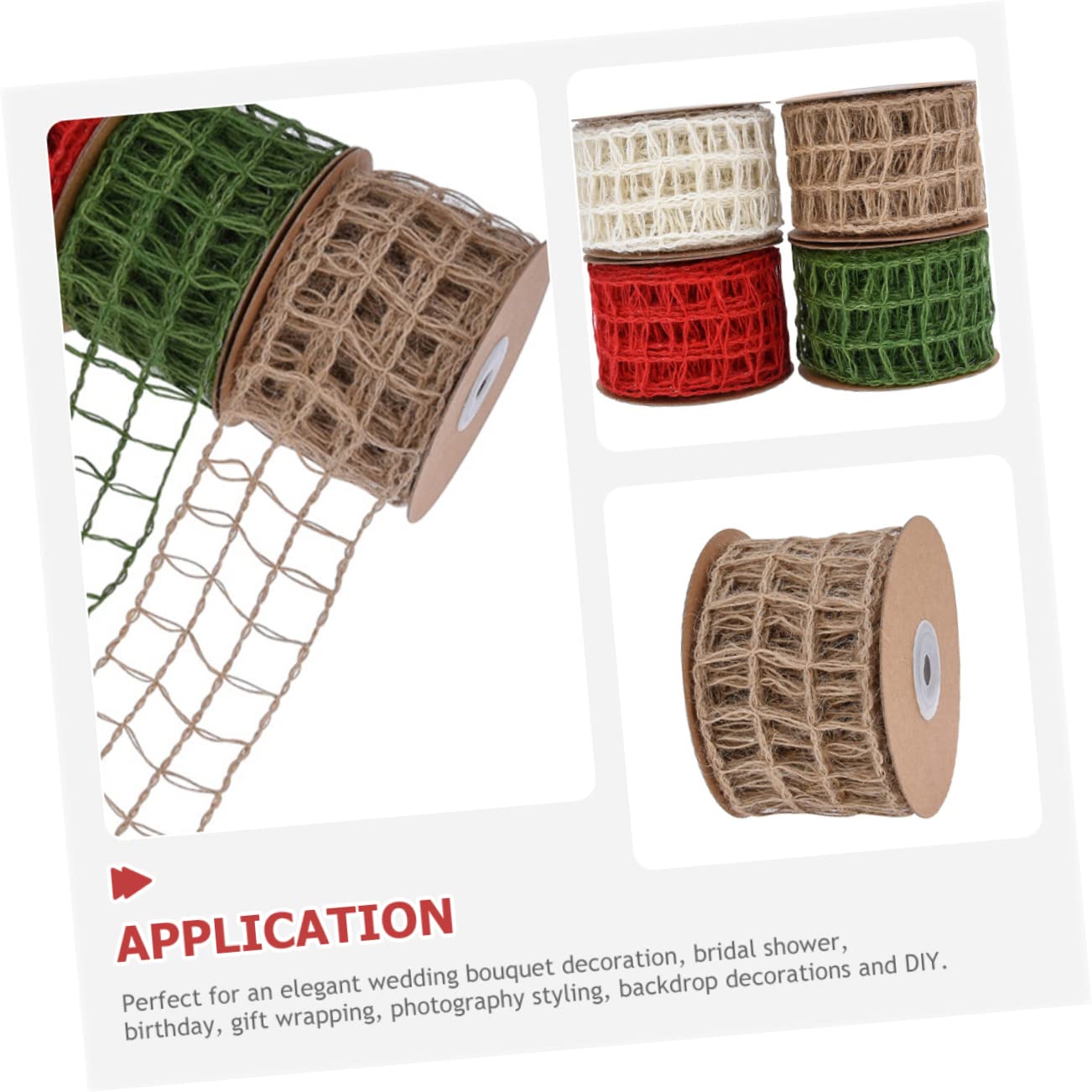 Operitacx 3stücke Blumenverpackungsband Jute Dekoratives Bastelband Für -geschenkverpackungen Partys Und Weihnachtsdekorationen Fach Strängig Langlebig Und Vielseitig Einsetzbar