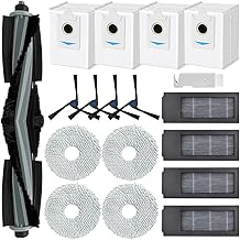 SpeHiate Accessoires pour ECOVACS DEEBOT X2 Omni Aspirateur Robot, Pièces de Rechange avec 1 Brosse Principale, 4 Sacs à Poussière, 4 Serpillières, 4 Filtres, 4 Brosses Latérales