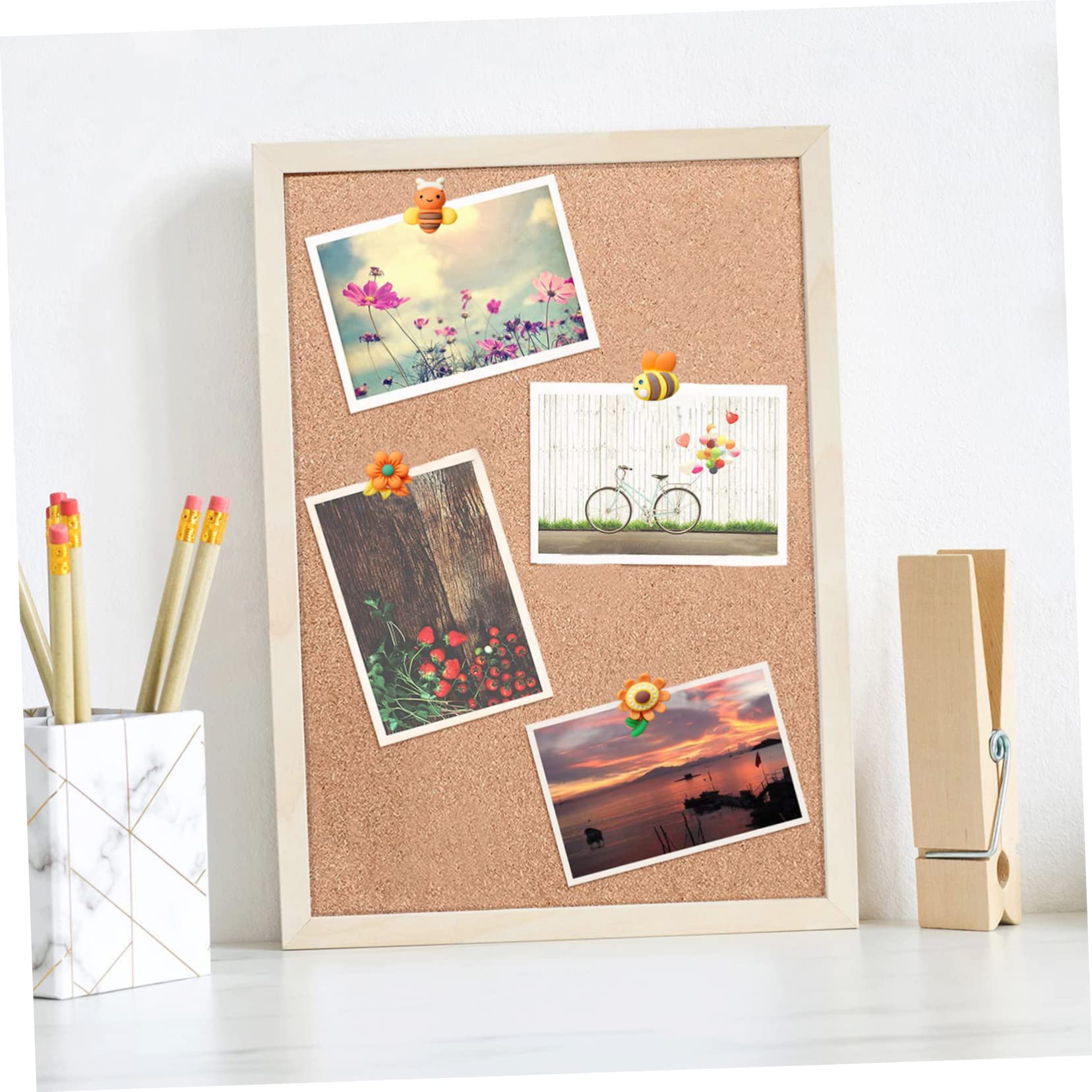 Lurrose 120stücke Dekorative Pinnwandnadeln Süßen Cartoon-Designs Bunte Push Für Fotos Landkarten Und Büros Zur Verschönerung Von Wanddekorationen