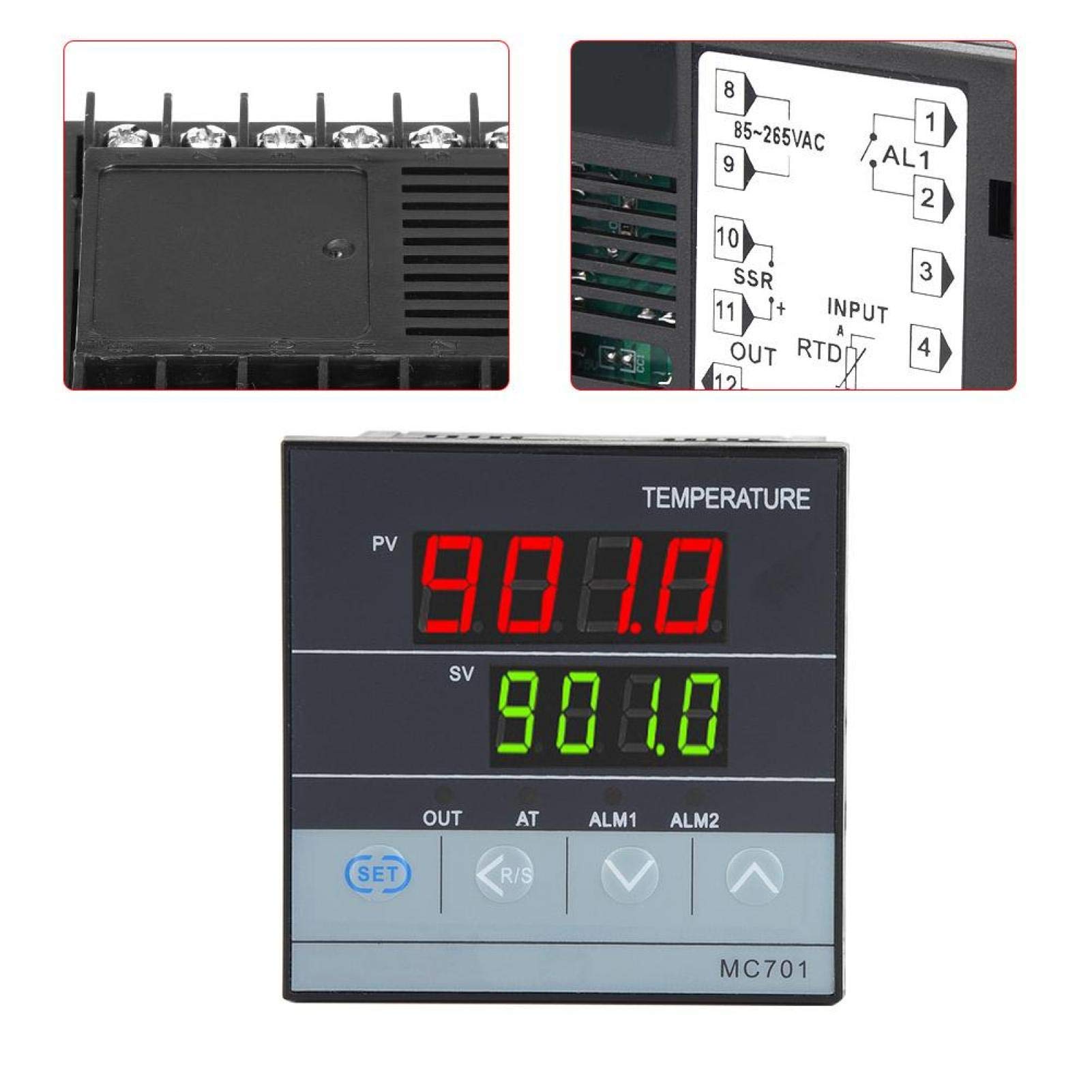 Buy PID Temperature Controller, Rugged Durable MC701 Digital PID