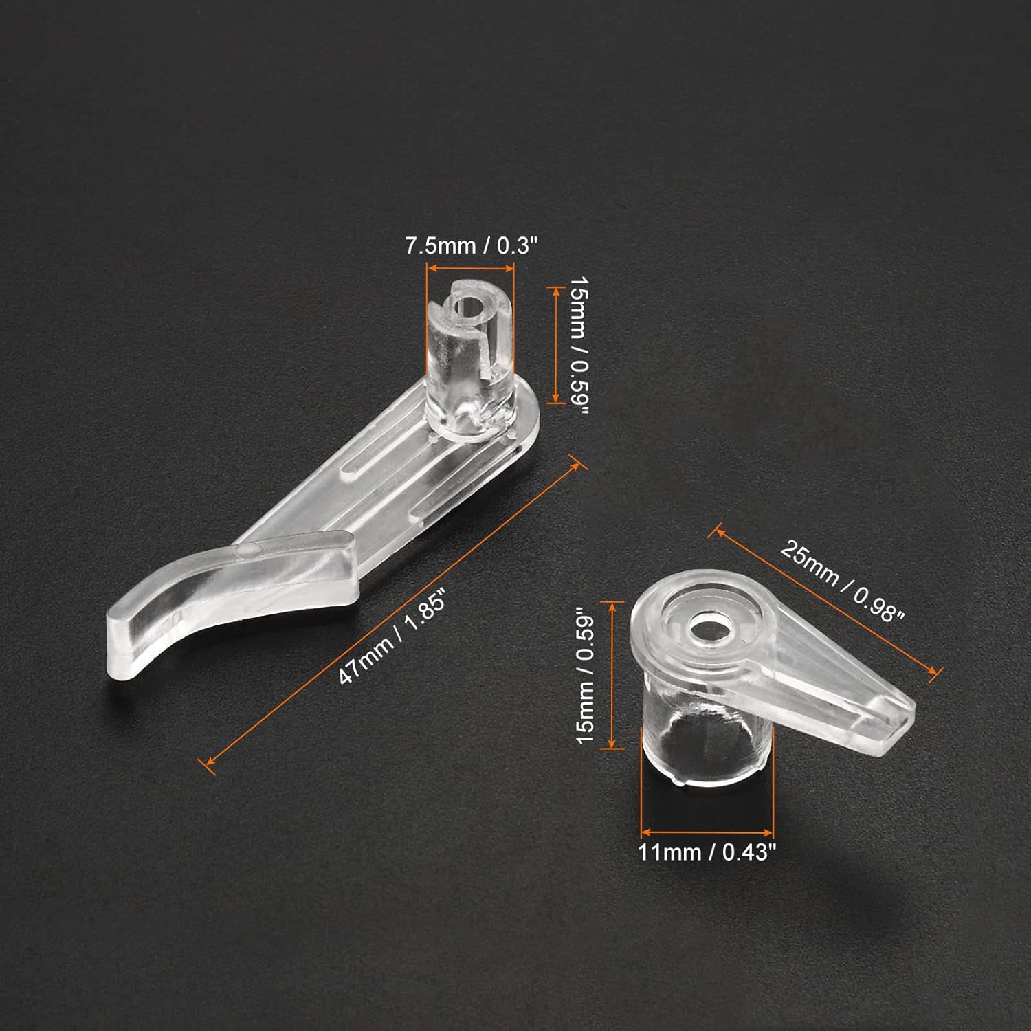 PATIKIL 3.5mm Lamp Shade Clips for Ceiling Flush Mount, 6 Pair Fixed Buckle Light Fixture Accessories Plastic Transparent