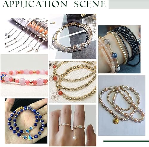 Miniatura 5 de PH PandaHall Cuentas chapadas en oro de 14 quilates, 60 cuentas lisas de larga duración, cuentas espaciadoras redondas de metal dorado para verano,