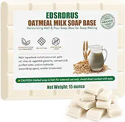 Base de sabão de glicerina de 425 g – Base perfumada de sabão derretido e derramado para artesanato DIY, fácil de cortar, vegano e natural, hidratante e suave na pele para suprimentos de fabricação de