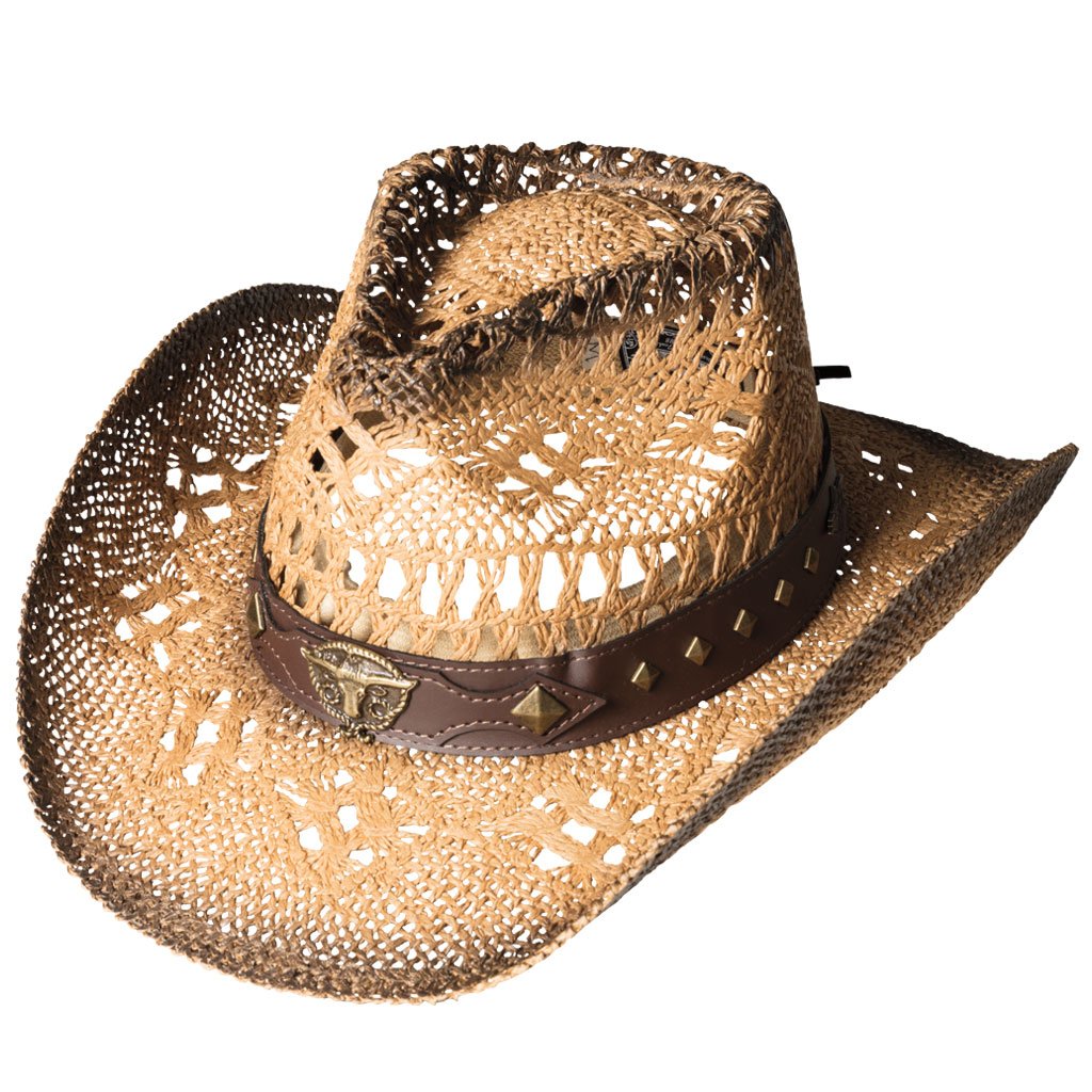 Strohhut Westernhut Cowboyhut Stars & Stripes SUNSET