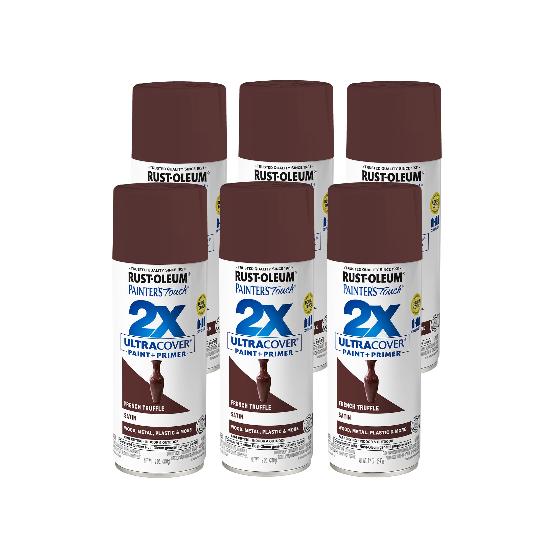 Rust-Oleum Painter's Touch 2X Spray Paint, Satin French Truffle