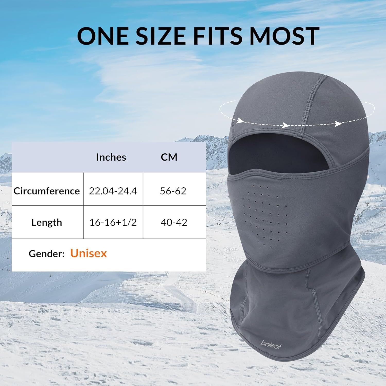 baleaf Balaclava Ski Mask Winter Water Resistant Face Mask for Men Women Cold Weather Gear Skiing Snowboarding Neck Gaiter