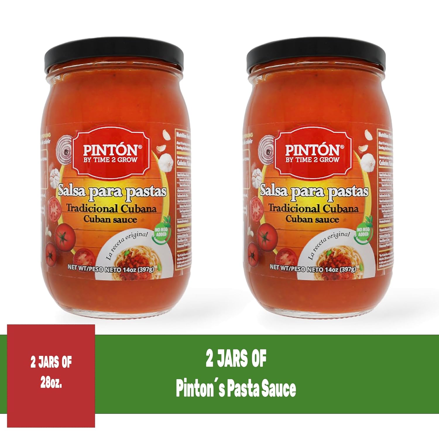 Homestyle Marinara Sauce | Rich & Savory All-Purpose Tomato Sauce for Pasta & Pizza | Low Sodium, Keto Friendly, Vegan, Gluten Free | PINTON | 14 oz - Pack of 2