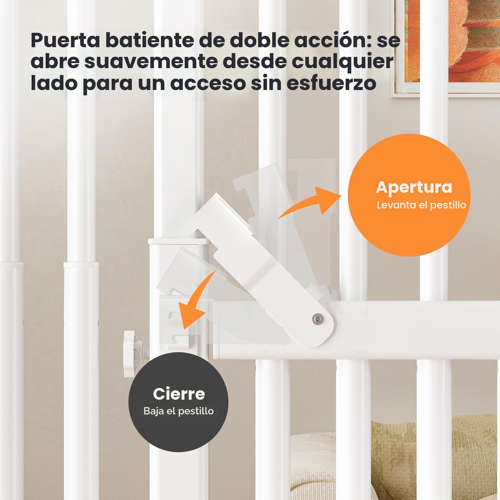 Gardner Pet Puerta Extra Alta para Gatos y Perros,Altura:130-220cm-Blanco