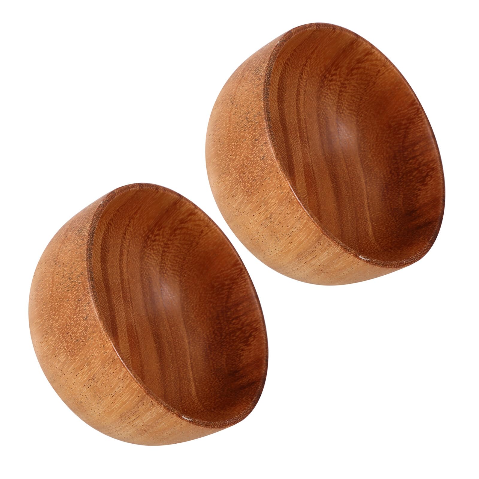 2pezzi Ciotole in Legno Di Acacia Rotondi Per Noci Caramelle Antipasti Snack e Salsa Realizzate Mano in Legno Sostenibile