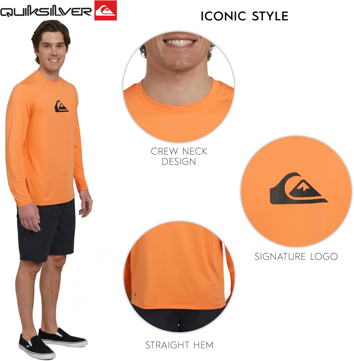 Quiksilver Men's Swimwear Regular Fit UPF 50 Long Sleeve Sun Tee Rash Guard Shirt (S-XXL) - Image 6