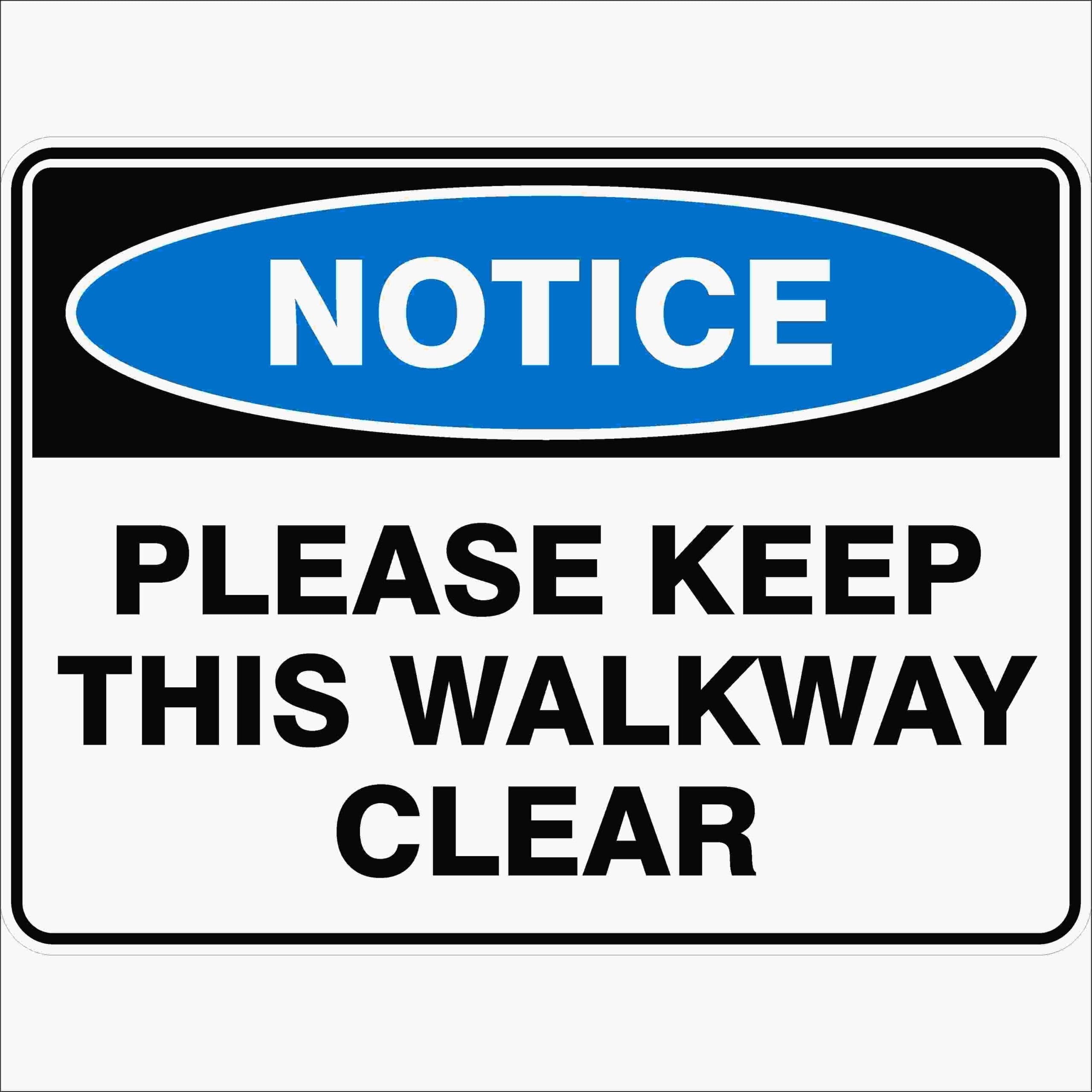 Please Keep This Walkway Clear Notice Signs Metal Tin Sign 8 x 12 inch for Industrial & Commercial