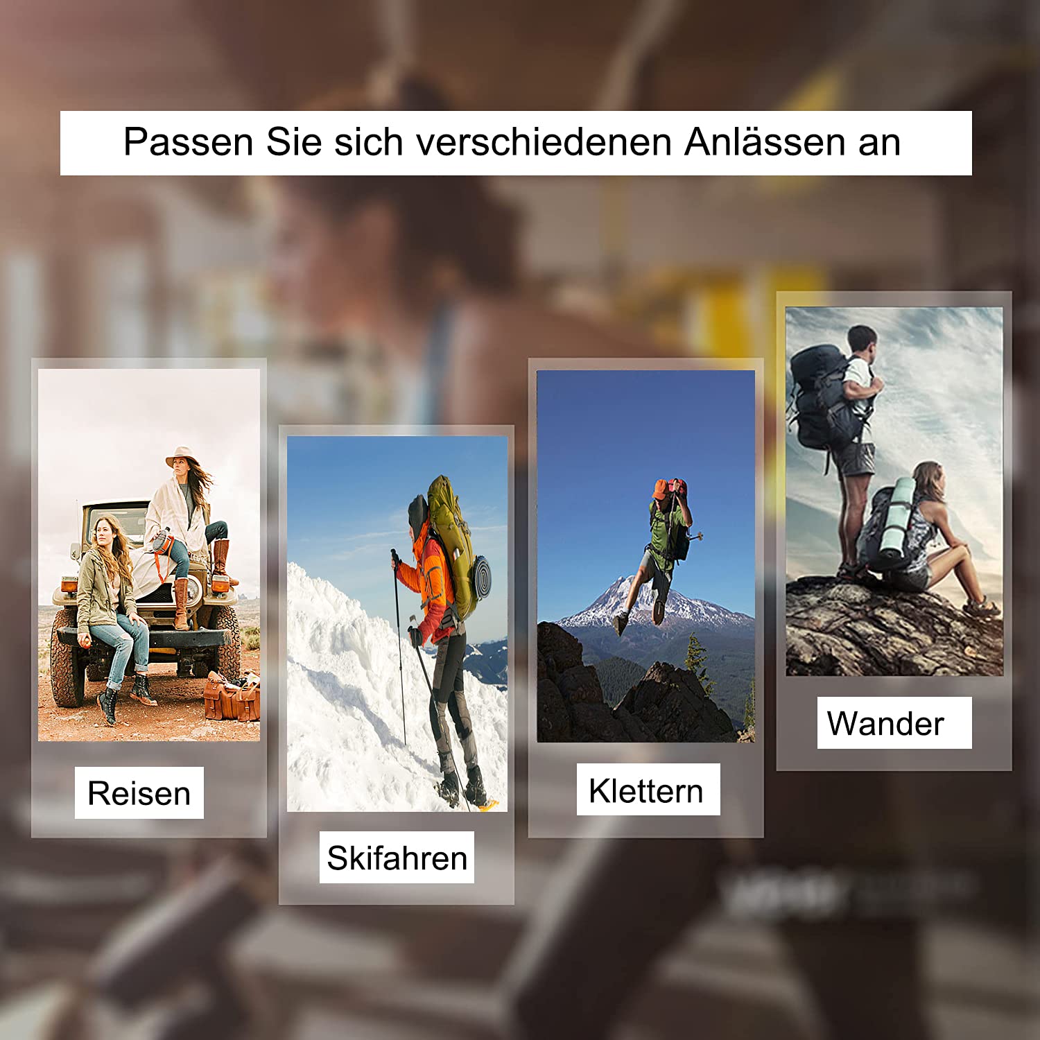 HEZEN Handyhalter Rucksack, Rucksack-Klemmhalter für Handy, Rucksackgurt-Clip für Handy mit abnehmbarer Passform, Wandern/Klettern/Outdoor