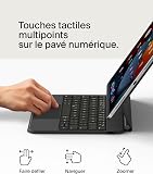 Belkin Pro Coque Clavier iPad avec support magnétique, touches Bluetooth rétroéclairées, gestes trackpad, support Apple Pencil, AZERTY, touches multimédia, pour iPad Air 11” M3/M4 et Pro 11” - 3