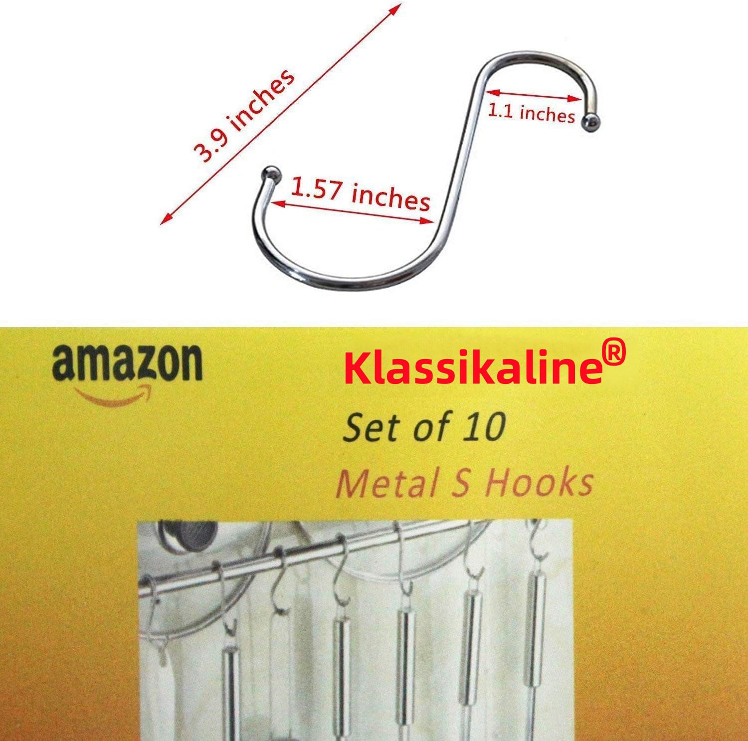 60 Ganci A S In Acciaio Inox 8,5 Cm – Con Protezioni In Silicone, Portata 22 Kg, Multiuso Per Casa E Cucina