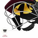 DSC Avenger PRO Premium Cricket Helmet for Men & Boys (Fixed Spring Steel Grill | Back Support Strap | Neck Guard |Lightweight| Size: Medium (Maroon) gallery image