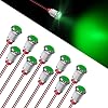 10 Pcs LED Metal Waterproof Indicator Light, 12-24V 14 Mounting Hole Pre-Wired Pilot Signal Light for Car, Trucks, Boats, Marine, Dash, Industrial Electricity Red, 6mm