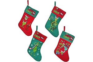4 Pack Grinch Christmas Stockings