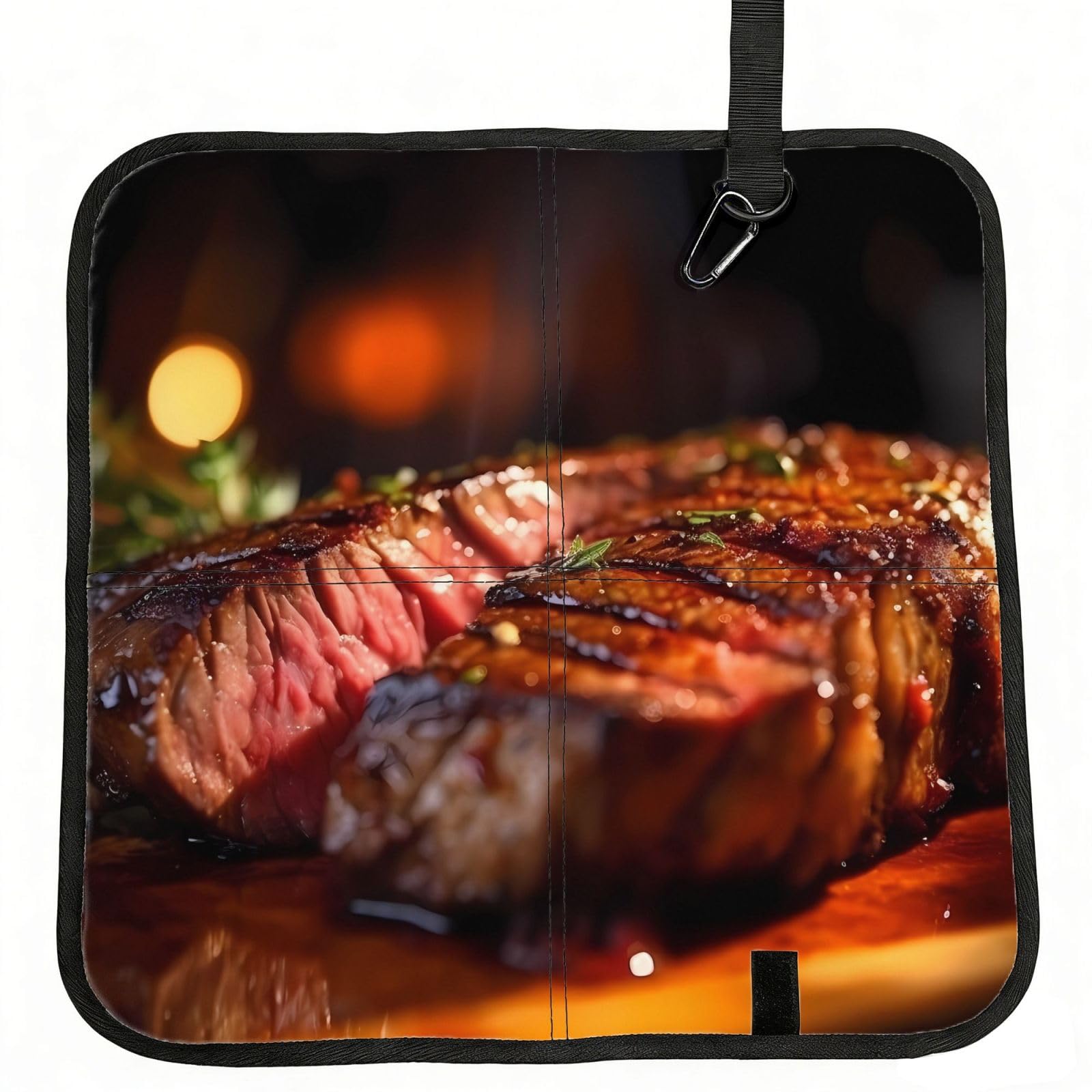 WZYCWB steak Foldable Seating Cushion with Carabiner - Stadium Mat for Camping, Hiking and Outdoor Activities