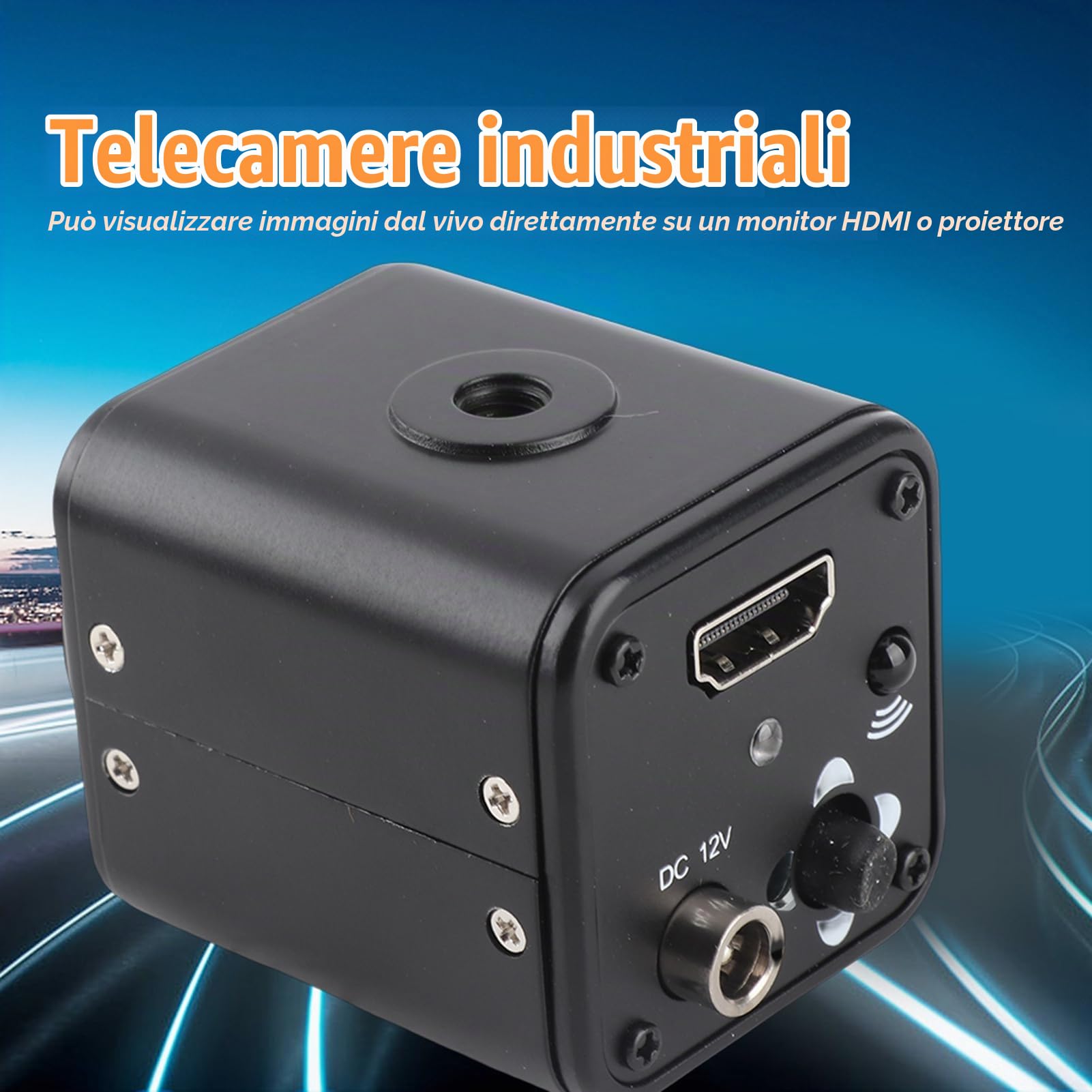 Macchina fotografica del microscopio di industria digitale 5-12V, 1 / 3in 60F / S 1080P Hdmi Macchina fotografica del microscopio di industria dell'uscita con telecomando(Spina UE 220V)