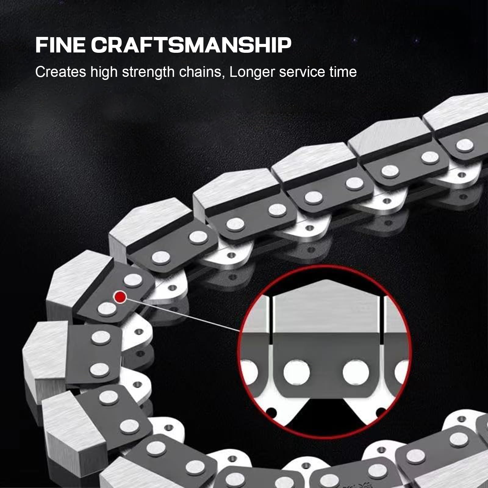 Chaîne Diamantée pour Béton Compatible avec AC829-350/480 Chaîne Diamantée pour Machines De Découpe Murale, 78|66 Maillons D'entraînement,Single Chain,480mm