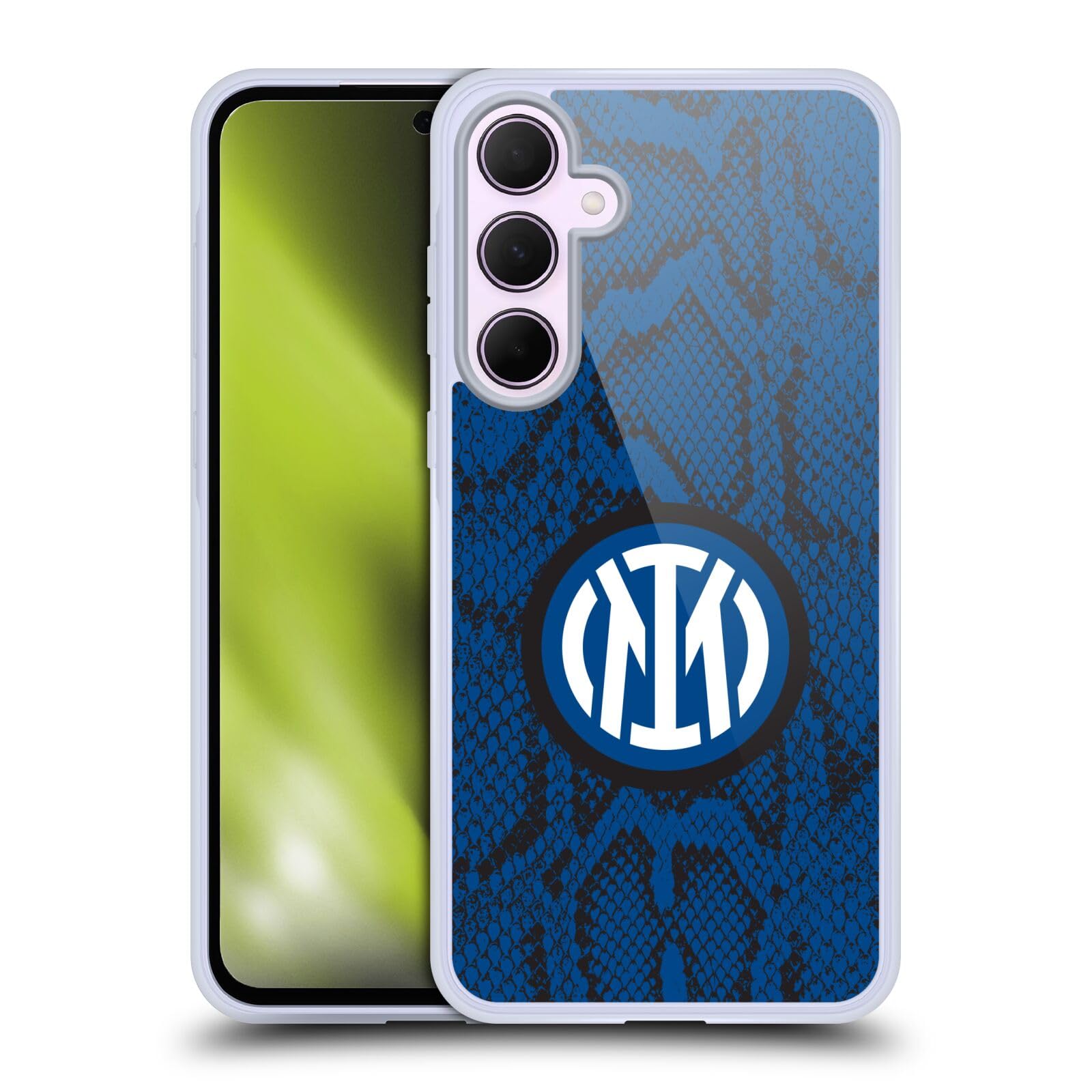 Head Case Designs Licenza Ufficiale Inter Milan Serpente Modelli Custodia in Gel [Protezione di Grado Militare] Compatibile con Samsung Galaxy A35 5G