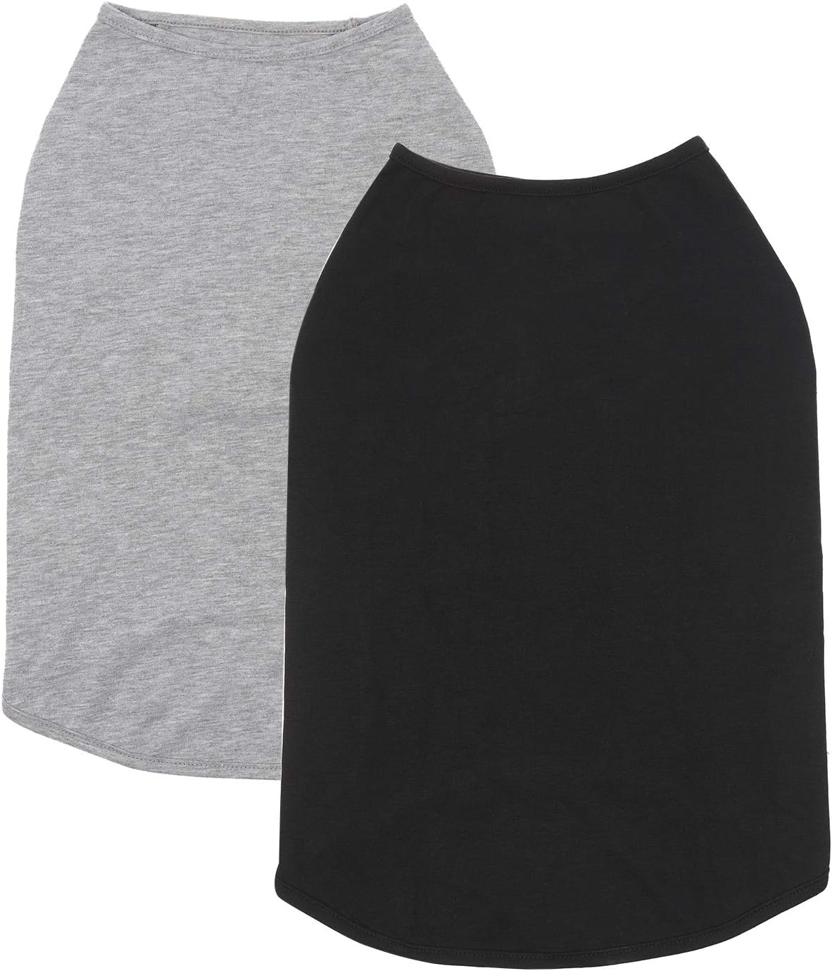 Wolspaw 2-Pack Dog Shirt 100% Cotton Blank Dogs Boy Girl Soft T Shirts Pet Small Medium Large Clothes,Black Grey M : Pet Supplies