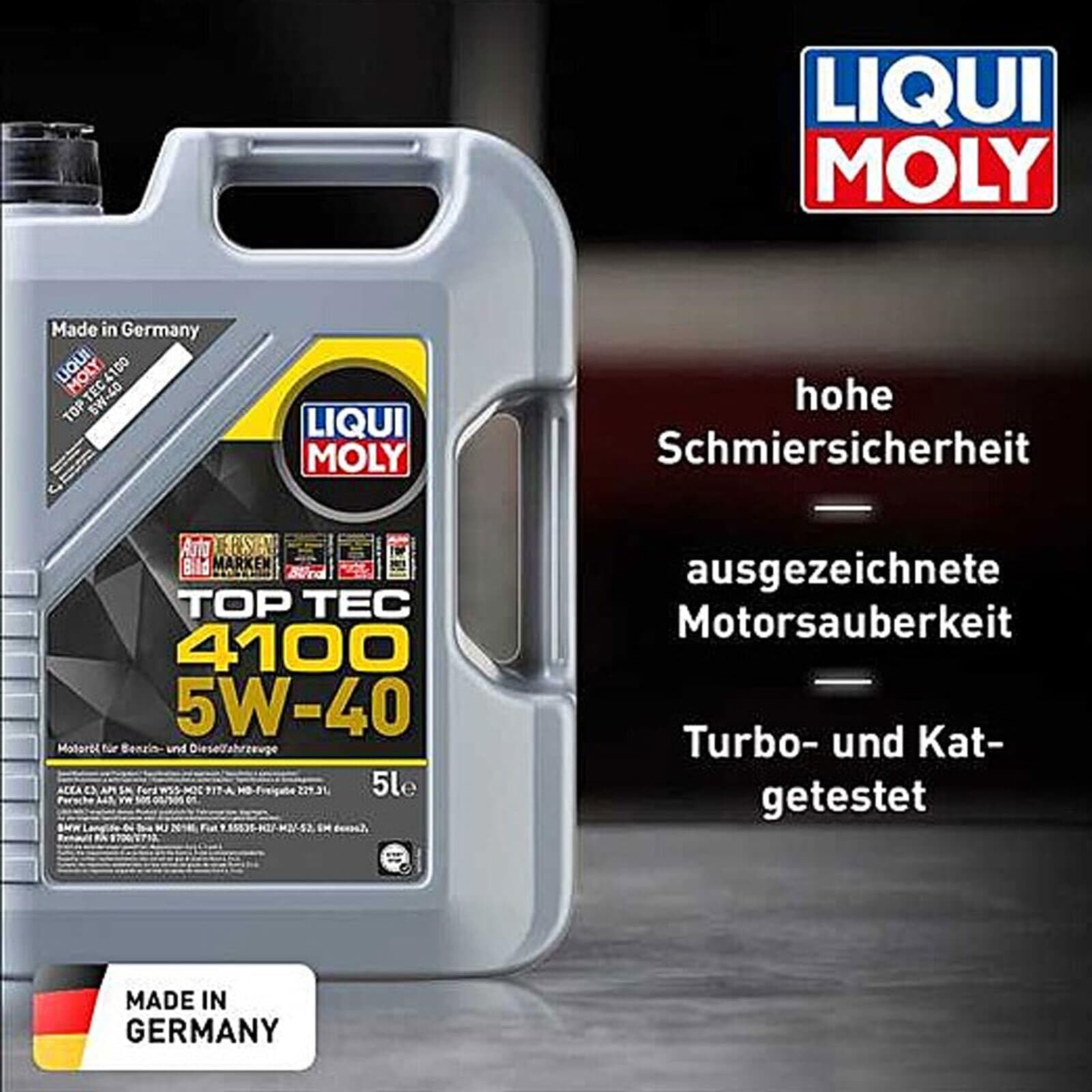 Liqui Moly Top Tec 4100 5W-40 4 l Otomotiv Bakım Ürünü : Amazon