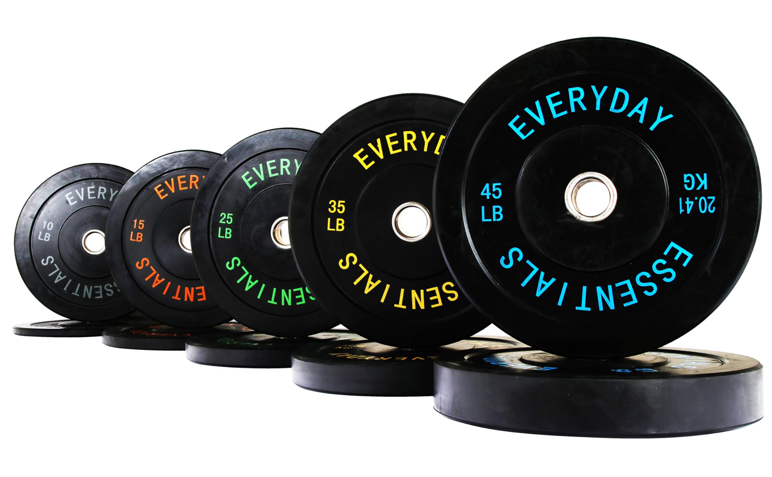 Fitvids 2-Inch Olympic Bumper Plates, Perfect Weight Plates for Weightlifting and Strength Training, Multiple Weights Available