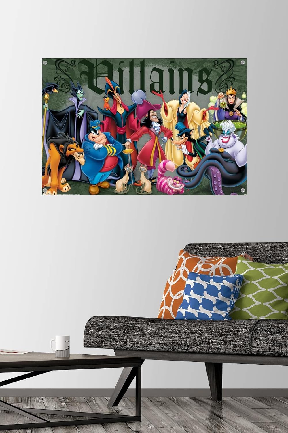 Trends International Disney VIllains - Group Pose Wall Poster with Push Pins image 2