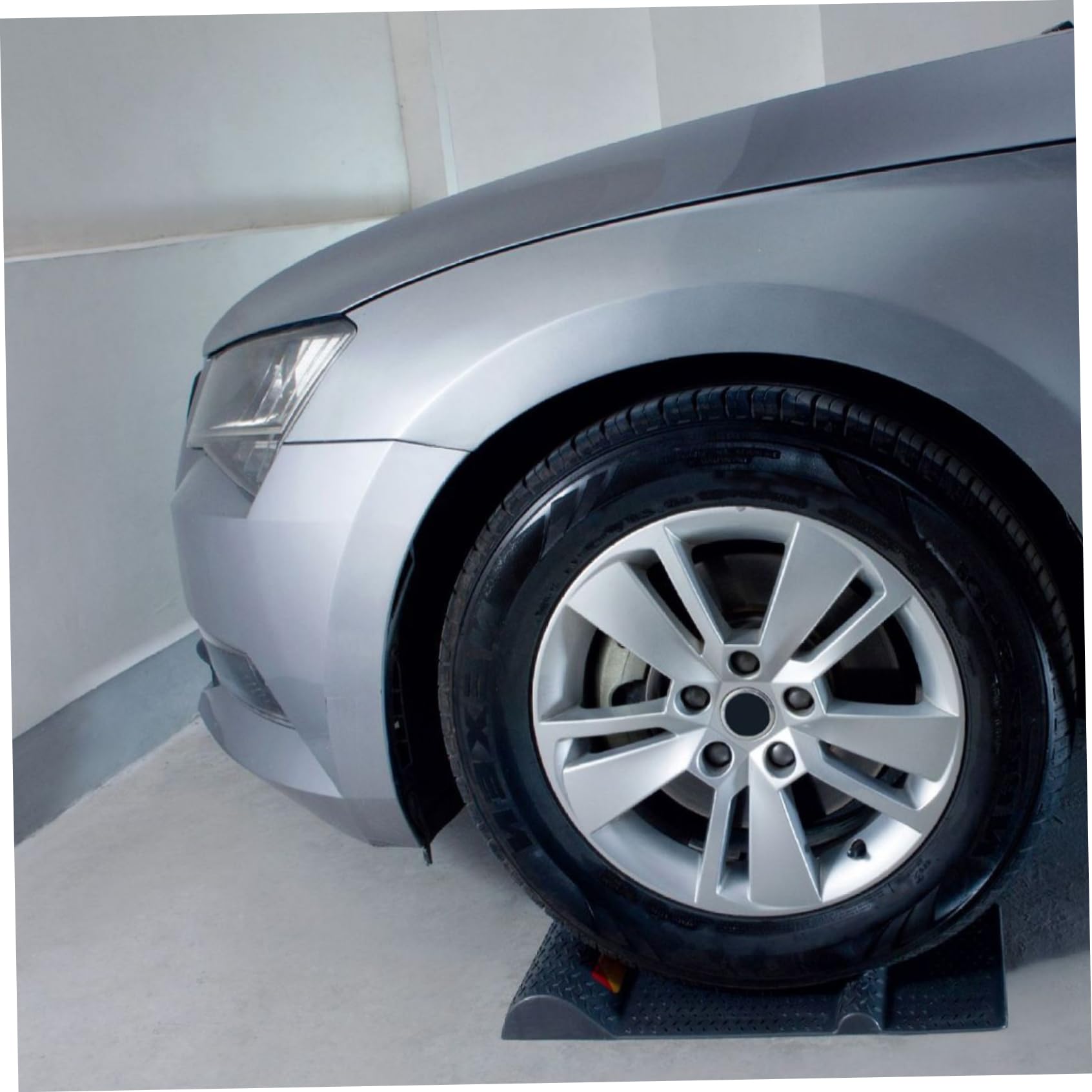 2 pièces Tapis de stationnement de Garage antidérapant Robuste renforcé PP Aide au stationnement Garage 21x10x2 Pouces butée Roue Gris foncé pour la Plupart des véhicules, Tapis