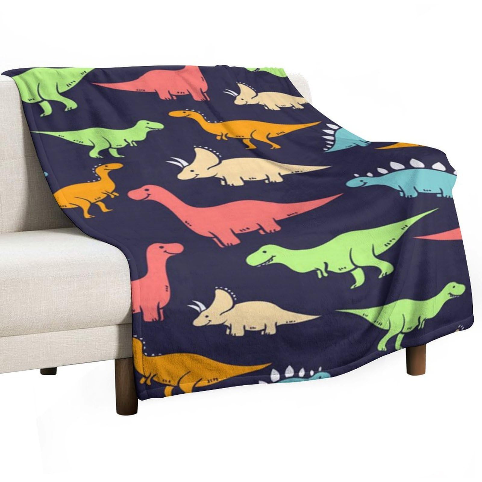 MHYRAC Flannel Blanket, Monster Dinosaur Throw Blanket for Couch Sofa Bed Office, Soft And Comfortable Without Pilling