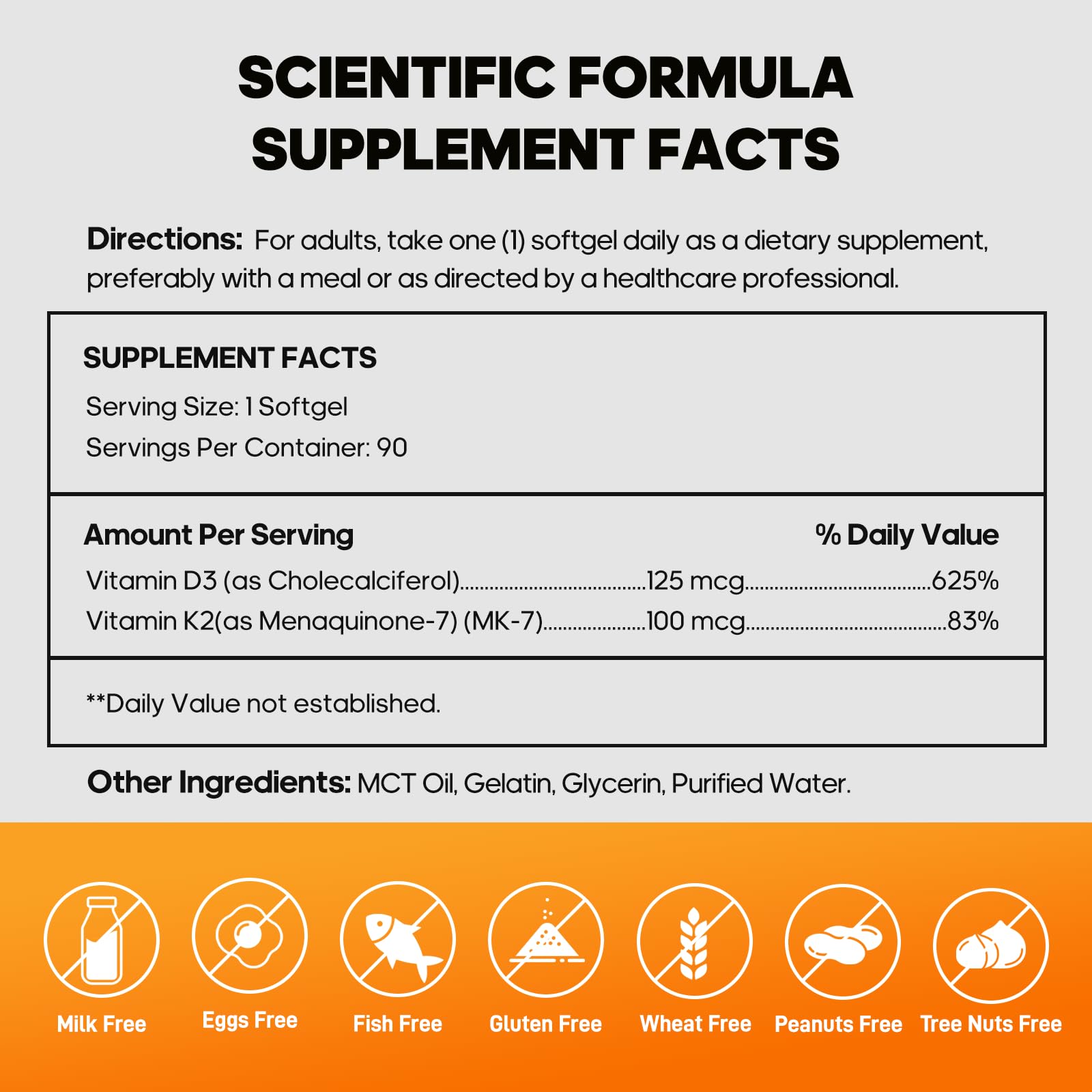 Vitamin D3 K2, Vitamin D3 5000 IU & Vitamin K2 All-Trans MK7 100 mcg — Amazon image 7