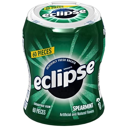 Wrigley Spearmint Big E Pack Eclipse Gum - Bandeja, 4 por paquete, 4 paquetes por caja.