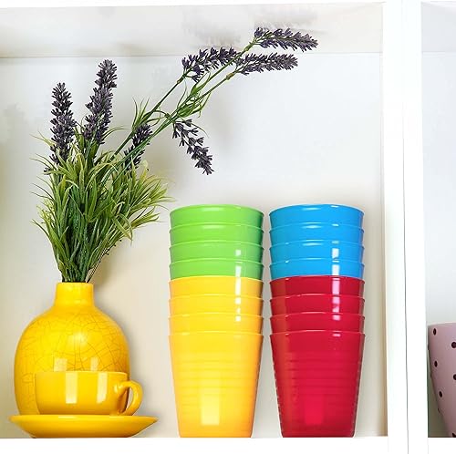 Miniatura 6 de Vasos para niños  Juego de 16 vasos de cocina para niños, vasos de plástico coloridos, aptos para lavavajillas, vasos y vasos para niños y niños